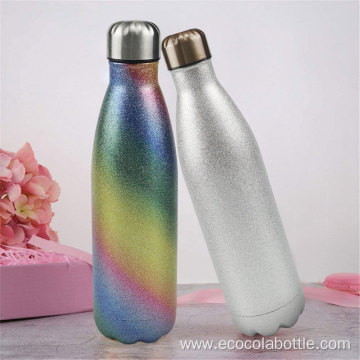 500ml Stainless Steel Glitter Printing Vacuum Cola Bottle